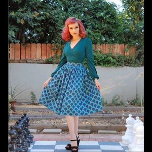 Pinup Couture/ Pinupgirl Room 237 Hotel Print Bella Skirt, XL